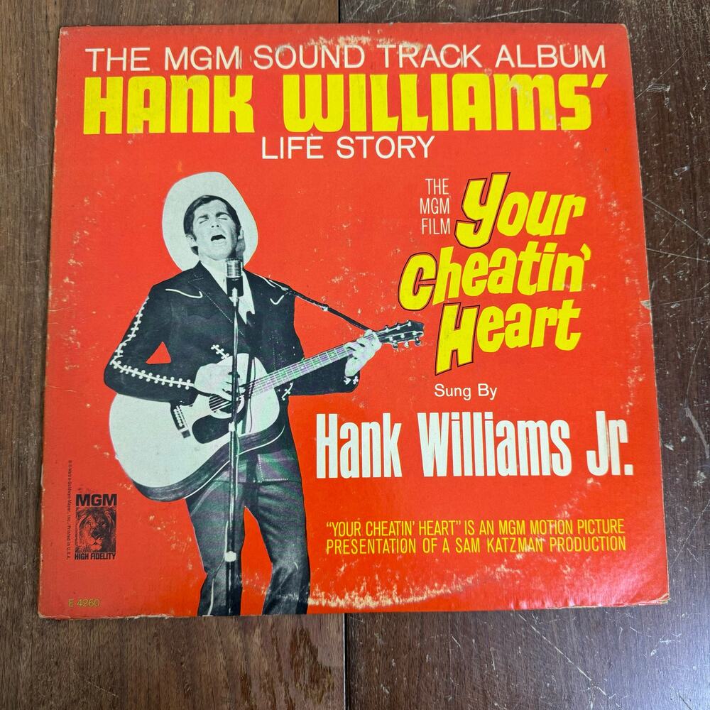 Hank Williams Life Story sung by Hank Williams Jr LP Vinyl Record‎